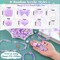 TINKRSTUFF Assorted 170-230PCS Purple Acrylic Beads for Bracelet Making, Flower Bow Butterfly Candy GummyBear Aesthetic Bracelet Charms,Cute Beads for Jewelry Making DIY Necklace Keychain Phone Charm